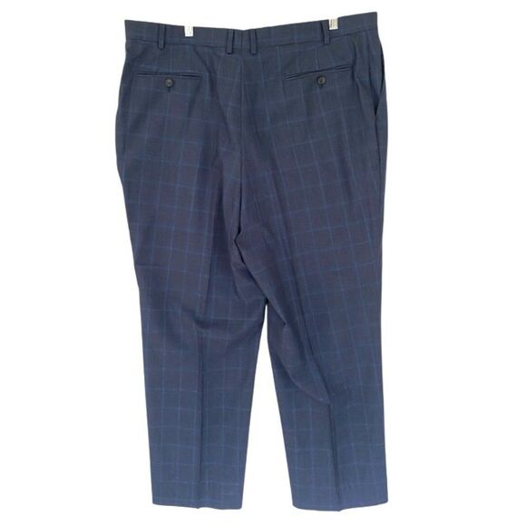 Lauren Ralph Lauren All Wool Navy Windowpane Suit Pants and Jackt 44R - Picture 4 of 8